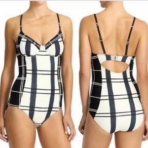 Athleta Lanikai Swim Suit. Black/White.  Size 32 B/C